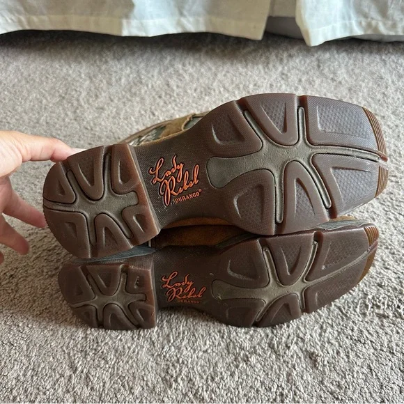 Lady Rebel by Durango Women's work Western Boot Green Brown Cowgirl - Picture 11 of 11